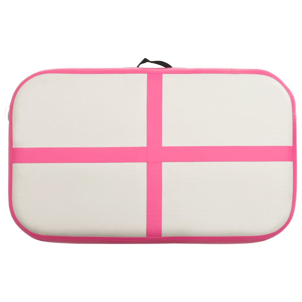 Produktbild för Uppblåsbar gymnastikmatta med pump 60x100x10 cm PVC rosa