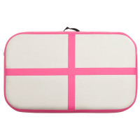 Produktbild för Uppblåsbar gymnastikmatta med pump 60x100x10 cm PVC rosa