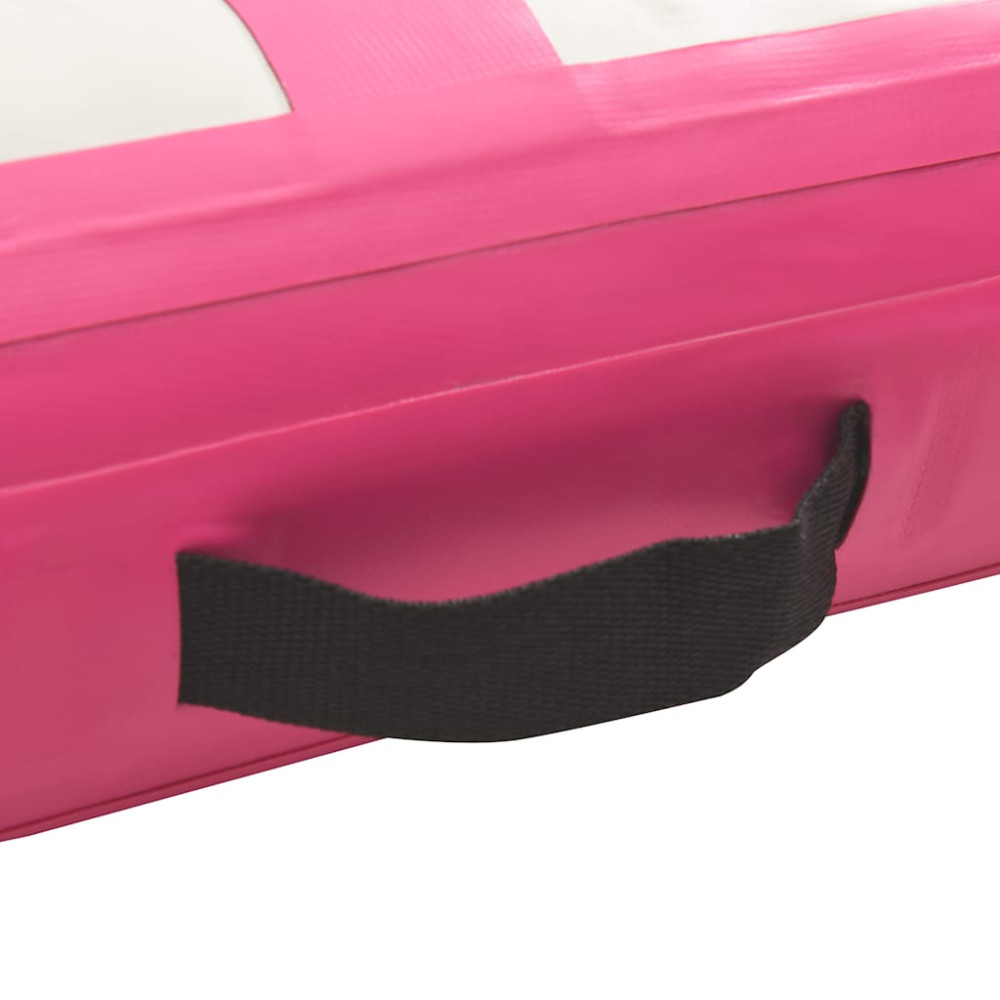 Produktbild för Uppblåsbar gymnastikmatta med pump 60x100x10 cm PVC rosa