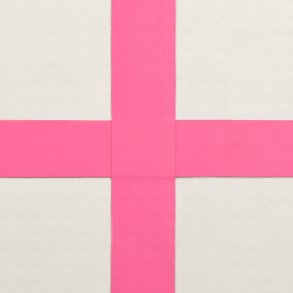 Produktbild för Uppblåsbar gymnastikmatta med pump 60x100x10 cm PVC rosa