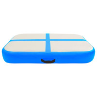 Produktbild för Uppblåsbar gymnastikmatta med pump 60x100x10 cm PVC blå