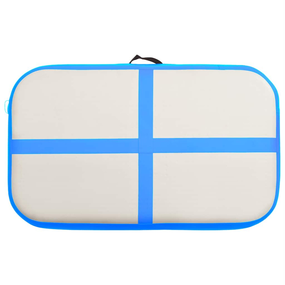 Produktbild för Uppblåsbar gymnastikmatta med pump 60x100x10 cm PVC blå