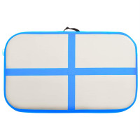 Produktbild för Uppblåsbar gymnastikmatta med pump 60x100x10 cm PVC blå