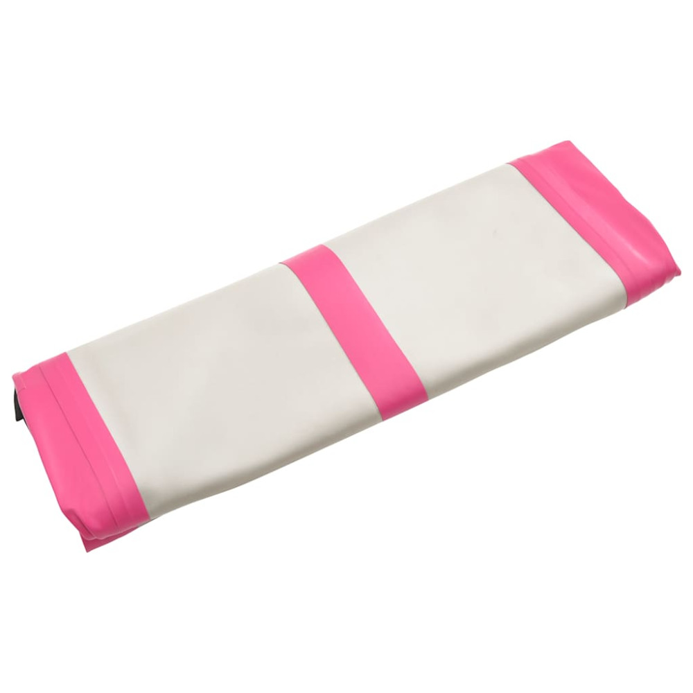 Produktbild för Uppblåsbar gymnastikmatta med pump 60x100x15 cm PVC rosa