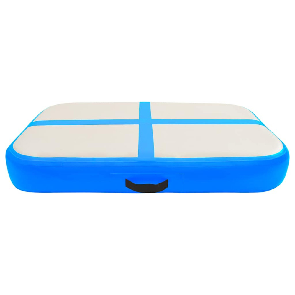 Produktbild för Uppblåsbar gymnastikmatta med pump 60x100x15 cm PVC blå