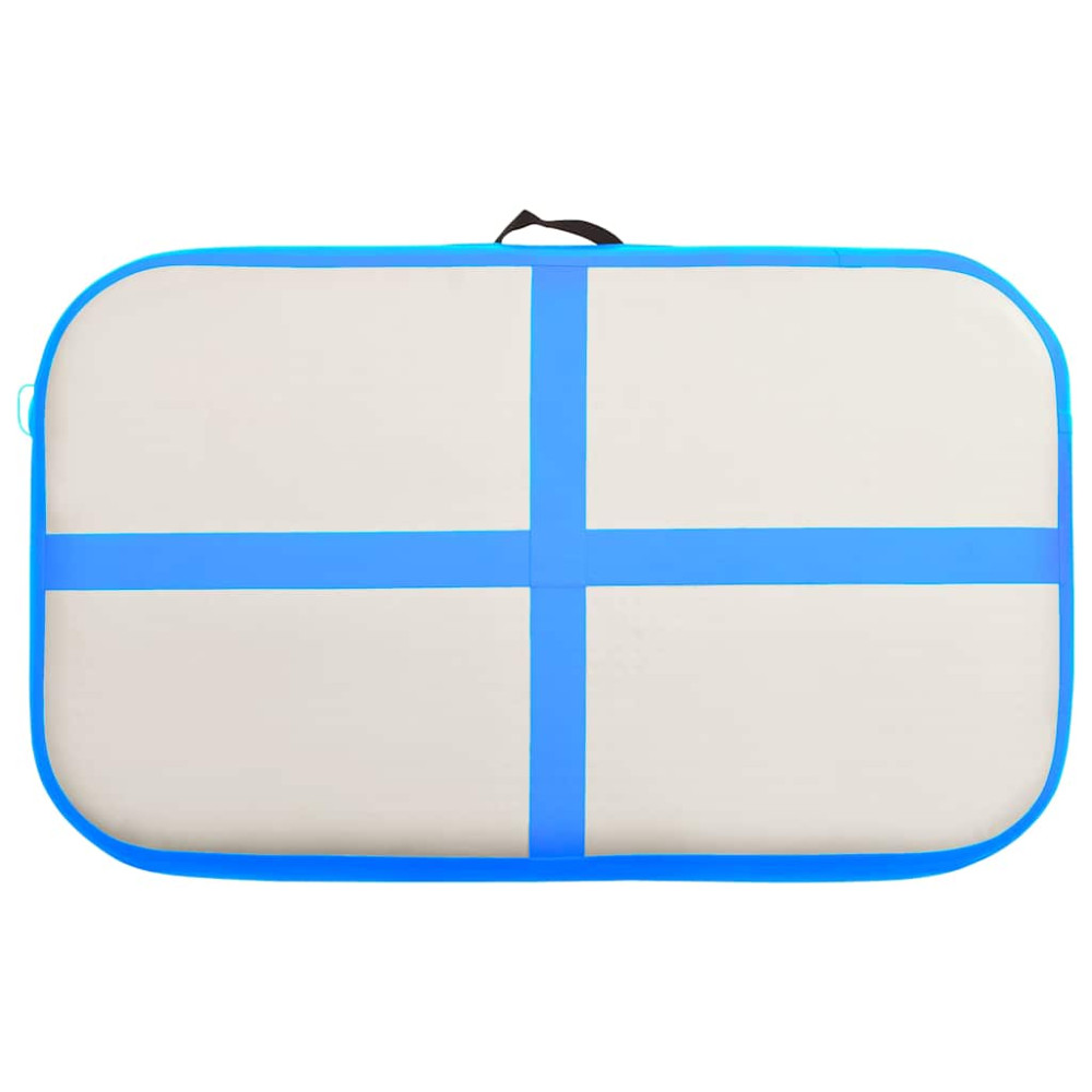 Produktbild för Uppblåsbar gymnastikmatta med pump 60x100x15 cm PVC blå