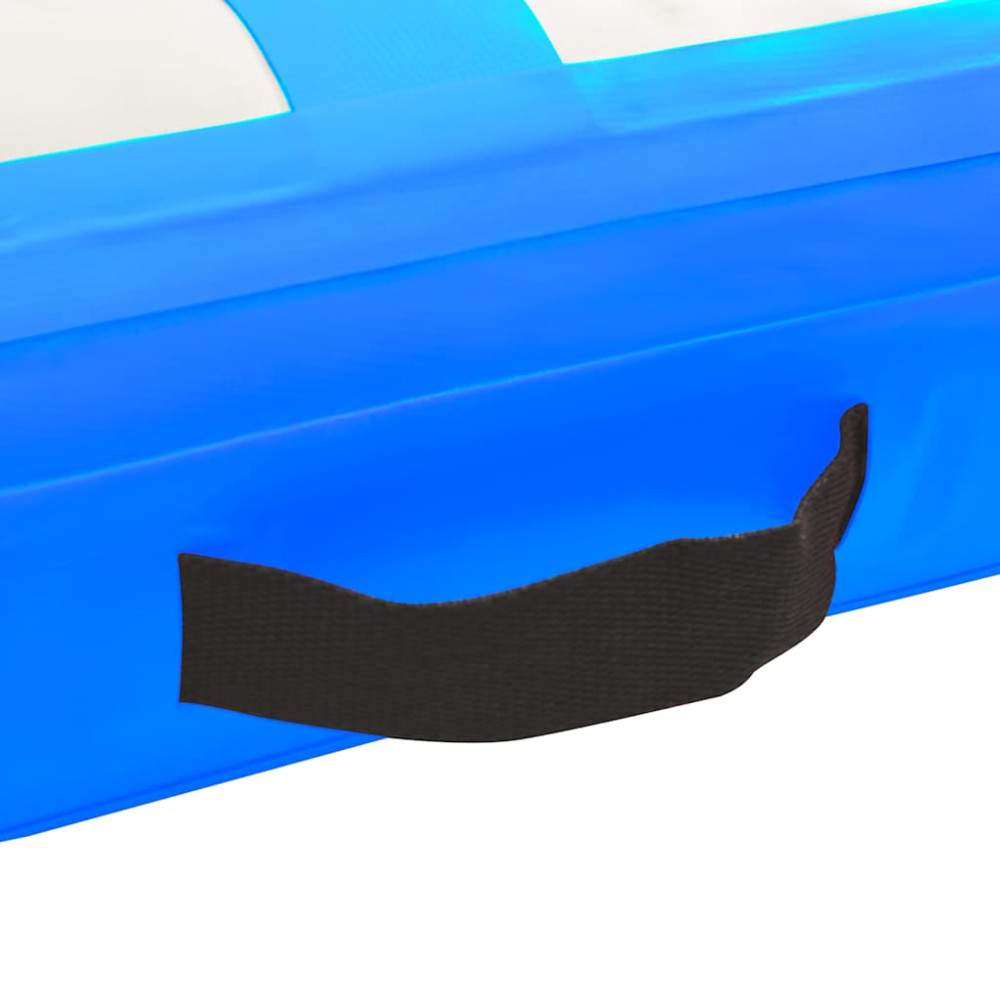 Produktbild för Uppblåsbar gymnastikmatta med pump 60x100x15 cm PVC blå