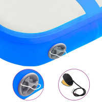 Produktbild för Uppblåsbar gymnastikmatta med pump 60x100x15 cm PVC blå