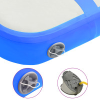 Miniatyr av produktbild för Uppblåsbar gymnastikmatta med pump 60x100x20 cm PVC blå