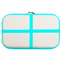 Produktbild för Uppblåsbar gymnastikmatta med pump 60x100x20 cm PVC grön