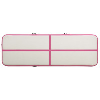 Miniatyr av produktbild för Uppblåsbar gymnastikmatta med pump 300x100x15 cm PVC rosa