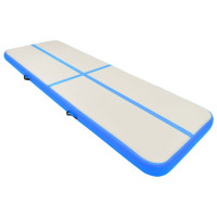 Miniatyr av produktbild för Uppblåsbar gymnastikmatta med pump 300x100x15 cm PVC blå