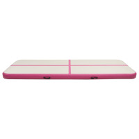 Miniatyr av produktbild för Uppblåsbar gymnastikmatta med pump 500x100x15 cm PVC rosa