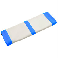 Produktbild för Uppblåsbar gymnastikmatta med pump 500x100x15 cm PVC blå
