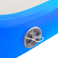 Produktbild för Uppblåsbar gymnastikmatta med pump 500x100x15 cm PVC blå