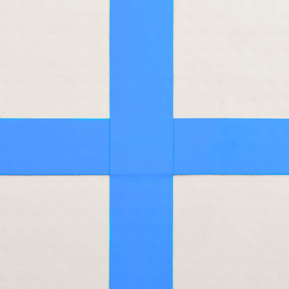 Produktbild för Uppblåsbar gymnastikmatta med pump 500x100x15 cm PVC blå