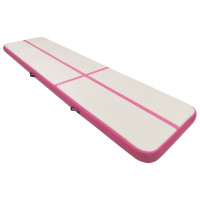 Miniatyr av produktbild för Uppblåsbar gymnastikmatta med pump 700x100x15 cm PVC rosa