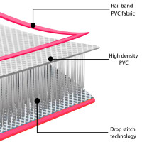 Produktbild för Uppblåsbar gymnastikmatta med pump 300x100x20 cm PVC rosa