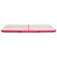 Produktbild för Uppblåsbar gymnastikmatta med pump 300x100x20 cm PVC rosa