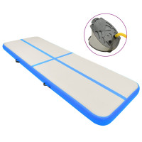 Miniatyr av produktbild för Uppblåsbar gymnastikmatta med pump 300x100x20 cm PVC blå