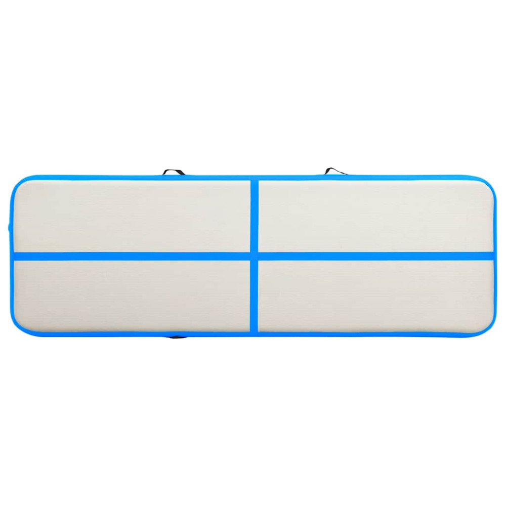 Produktbild för Uppblåsbar gymnastikmatta med pump 300x100x20 cm PVC blå
