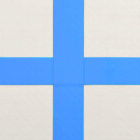 Produktbild för Uppblåsbar gymnastikmatta med pump 300x100x20 cm PVC blå