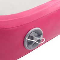 Produktbild för Uppblåsbar gymnastikmatta med pump 500x100x20 cm PVC rosa