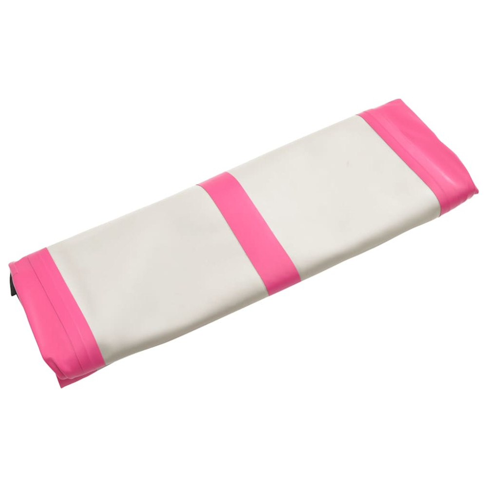 Produktbild för Uppblåsbar gymnastikmatta med pump 700x100x20 cm PVC rosa