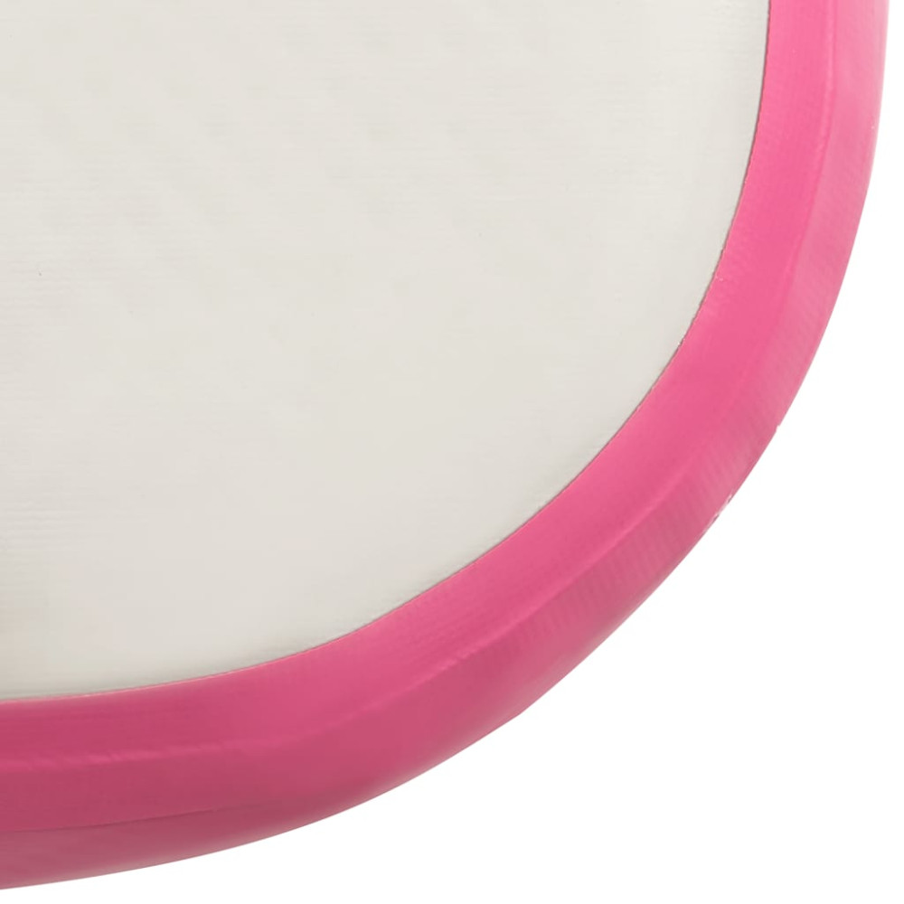 Produktbild för Uppblåsbar gymnastikmatta med pump 700x100x20 cm PVC rosa