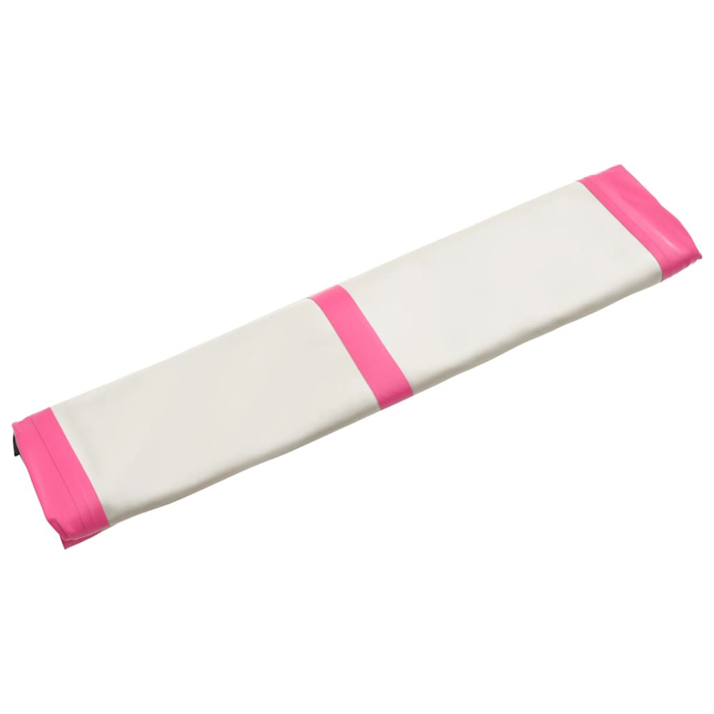 Produktbild för Uppblåsbar gymnastikmatta med pump 200x200x10 cm PVC rosa