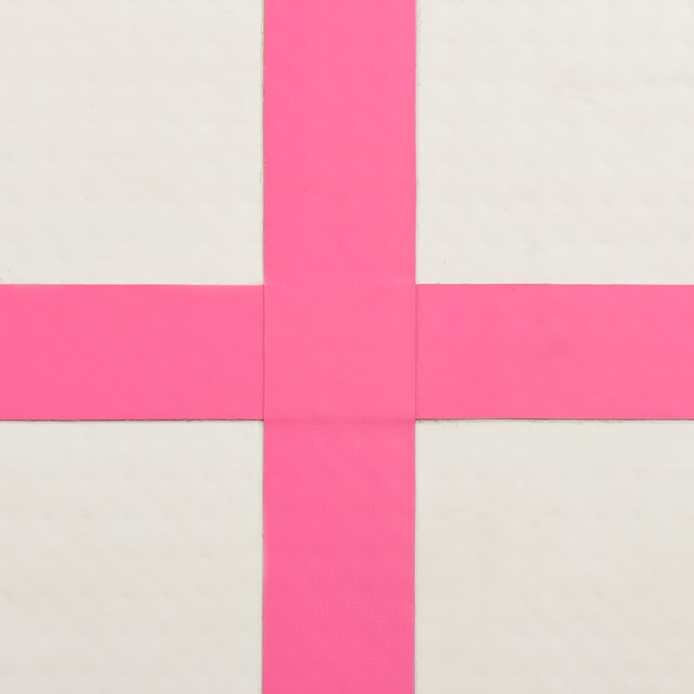 Produktbild för Uppblåsbar gymnastikmatta med pump 200x200x10 cm PVC rosa