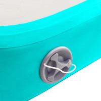 Miniatyr av produktbild för Uppblåsbar gymnastikmatta med pump 200x200x10 cm PVC grön