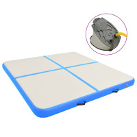 Miniatyr av produktbild för Uppblåsbar gymnastikmatta med pump 200x200x15 cm PVC blå