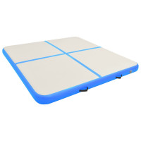 Miniatyr av produktbild för Uppblåsbar gymnastikmatta med pump 200x200x20 cm PVC blå