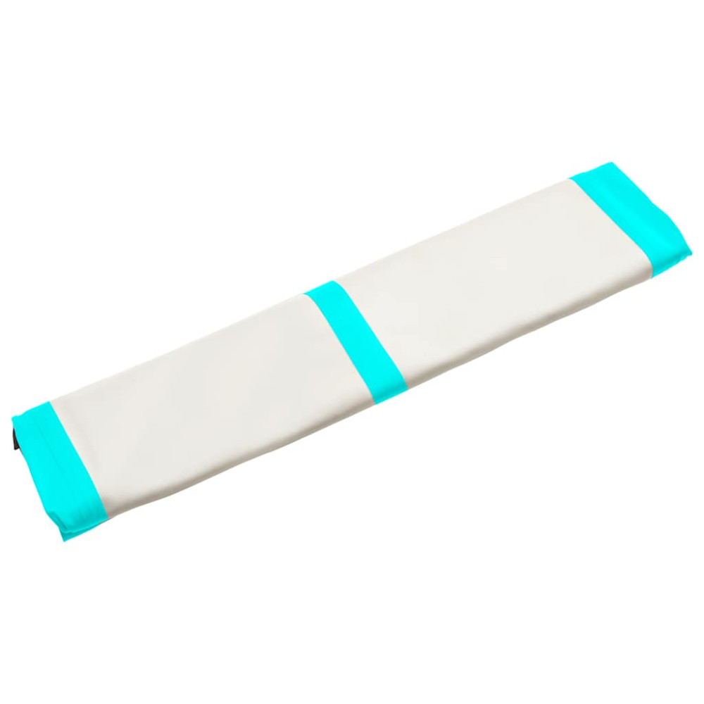Produktbild för Uppblåsbar gymnastikmatta med pump 200x200x20 cm PVC grön