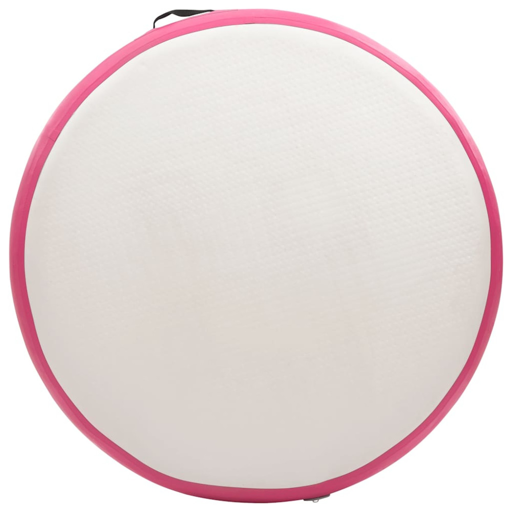 Produktbild för Uppblåsbar gymnastikmatta med pump 100x100x10 cm PVC rosa