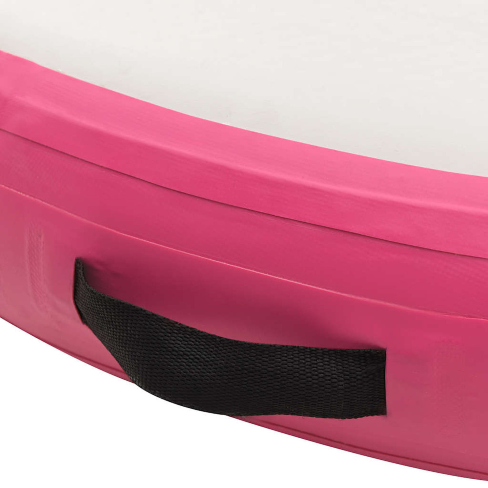 Produktbild för Uppblåsbar gymnastikmatta med pump 100x100x10 cm PVC rosa