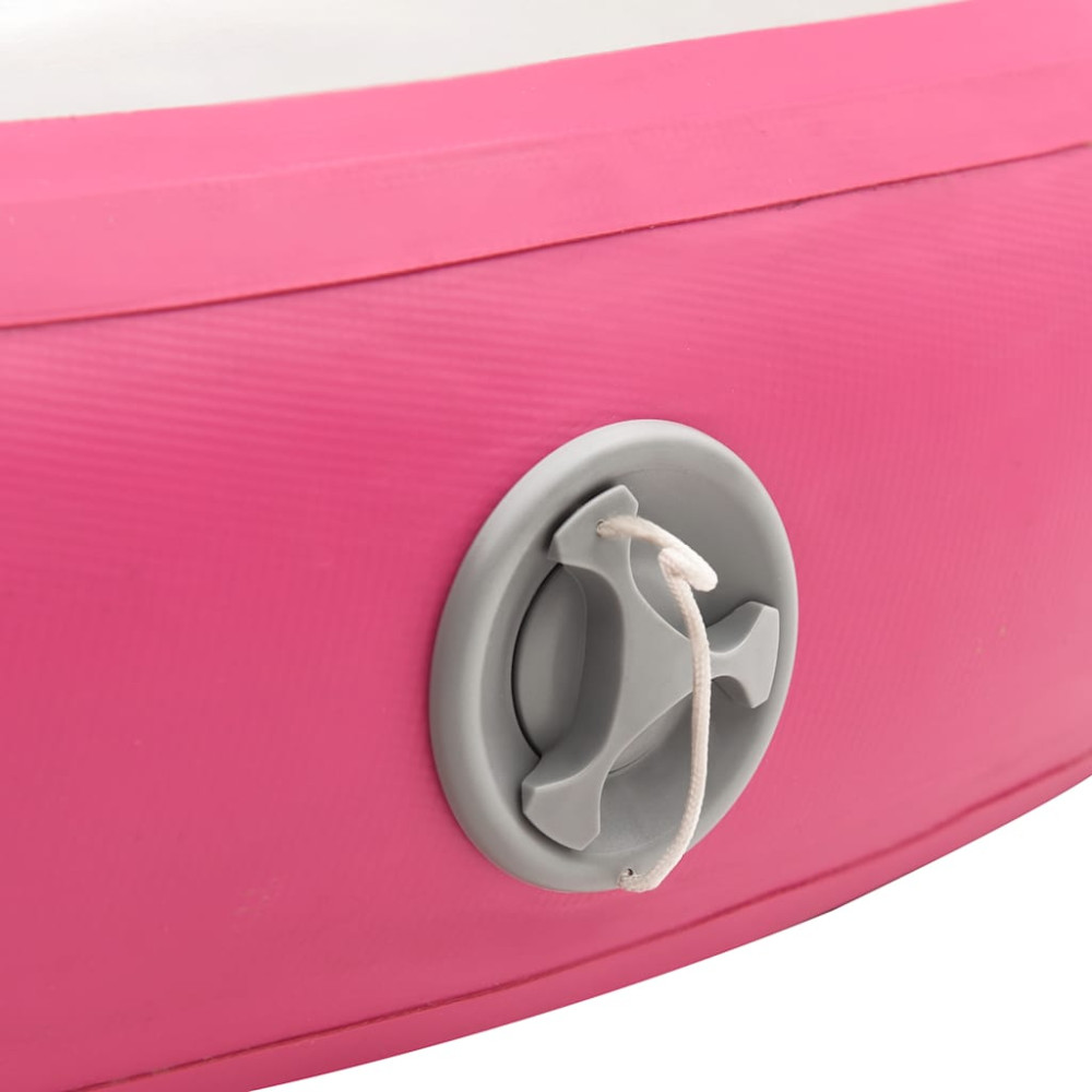 Produktbild för Uppblåsbar gymnastikmatta med pump 100x100x10 cm PVC rosa
