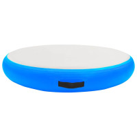 Produktbild för Uppblåsbar gymnastikmatta med pump 100x100x10 cm PVC blå