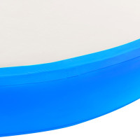 Produktbild för Uppblåsbar gymnastikmatta med pump 100x100x10 cm PVC blå