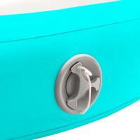 Produktbild för Uppblåsbar gymnastikmatta med pump 100x100x10 cm PVC grön