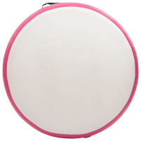 Produktbild för Uppblåsbar gymnastikmatta med pump 100x100x15 cm PVC rosa