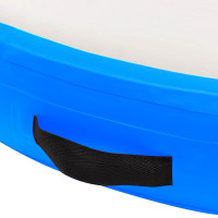 Produktbild för Uppblåsbar gymnastikmatta med pump 100x100x15 cm PVC blå