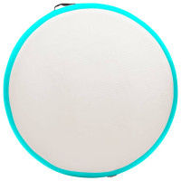 Produktbild för Uppblåsbar gymnastikmatta med pump 100x100x15 cm PVC grön