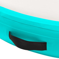 Miniatyr av produktbild för Uppblåsbar gymnastikmatta med pump 100x100x15 cm PVC grön
