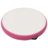 Miniatyr av produktbild för Uppblåsbar gymnastikmatta med pump 100x100x20 cm PVC rosa