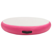 Produktbild för Uppblåsbar gymnastikmatta med pump 100x100x20 cm PVC rosa
