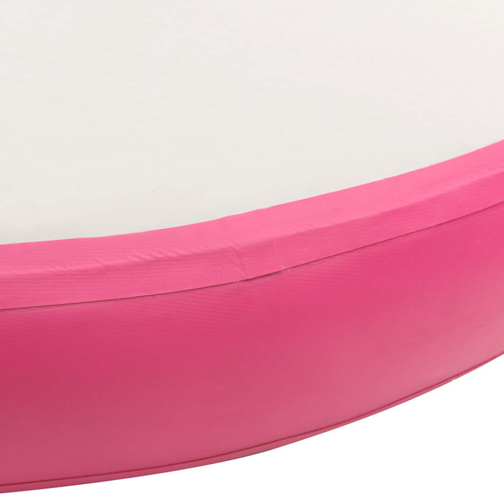 Produktbild för Uppblåsbar gymnastikmatta med pump 100x100x20 cm PVC rosa