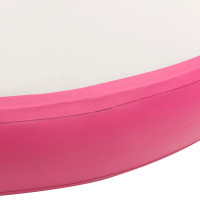 Produktbild för Uppblåsbar gymnastikmatta med pump 100x100x20 cm PVC rosa