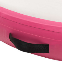 Produktbild för Uppblåsbar gymnastikmatta med pump 100x100x20 cm PVC rosa